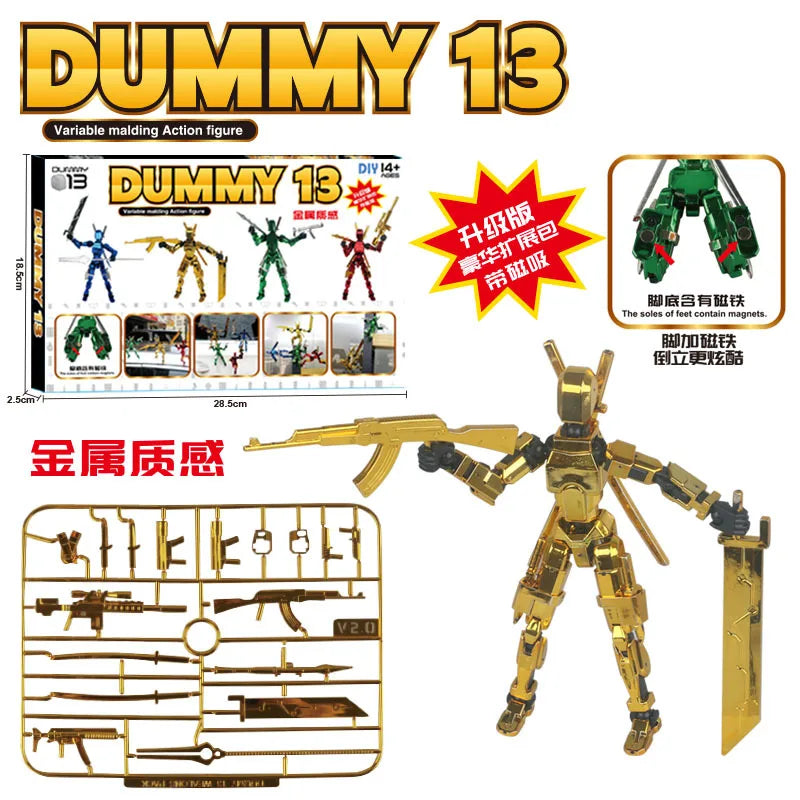 Electroplate Metallic Lucky 13 Doll Figure