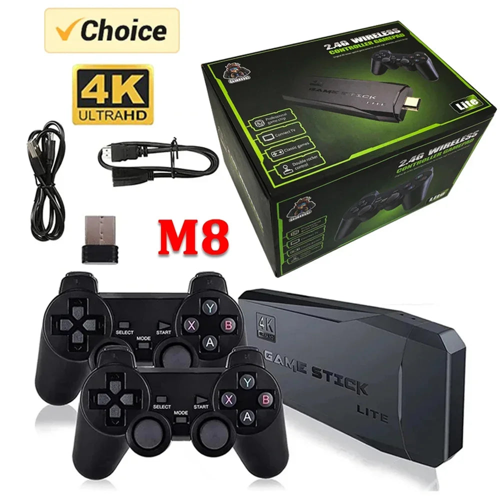 Video Game Sticks M8 Console 2.4G Dual Wireless Controller Game Sticks