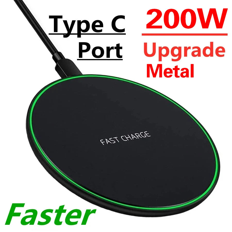 200W Wireless Charger For iPhone 14 13 16 15 Pro XS Max Mini X XR