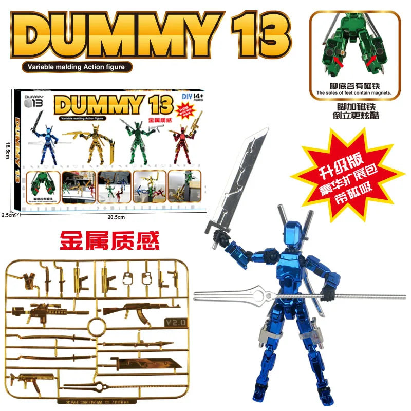 Electroplate Metallic Lucky 13 Doll Figure