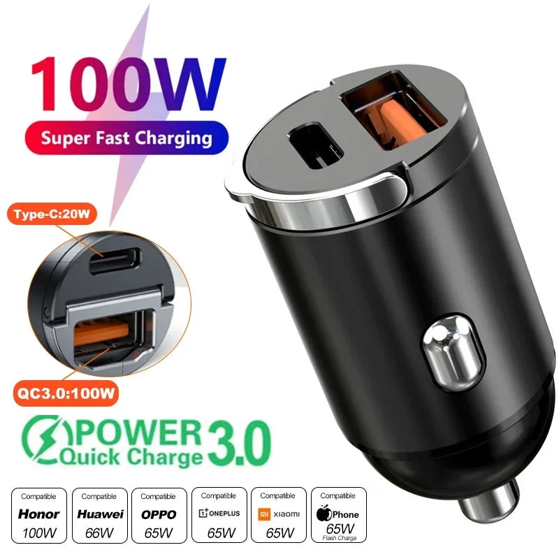 Mini 100W PD QC Pull Ring Fast Charging