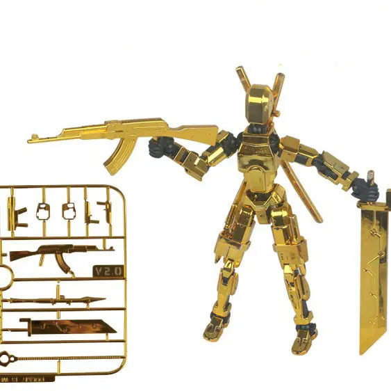 Electroplate Metallic Lucky 13 Doll Figure