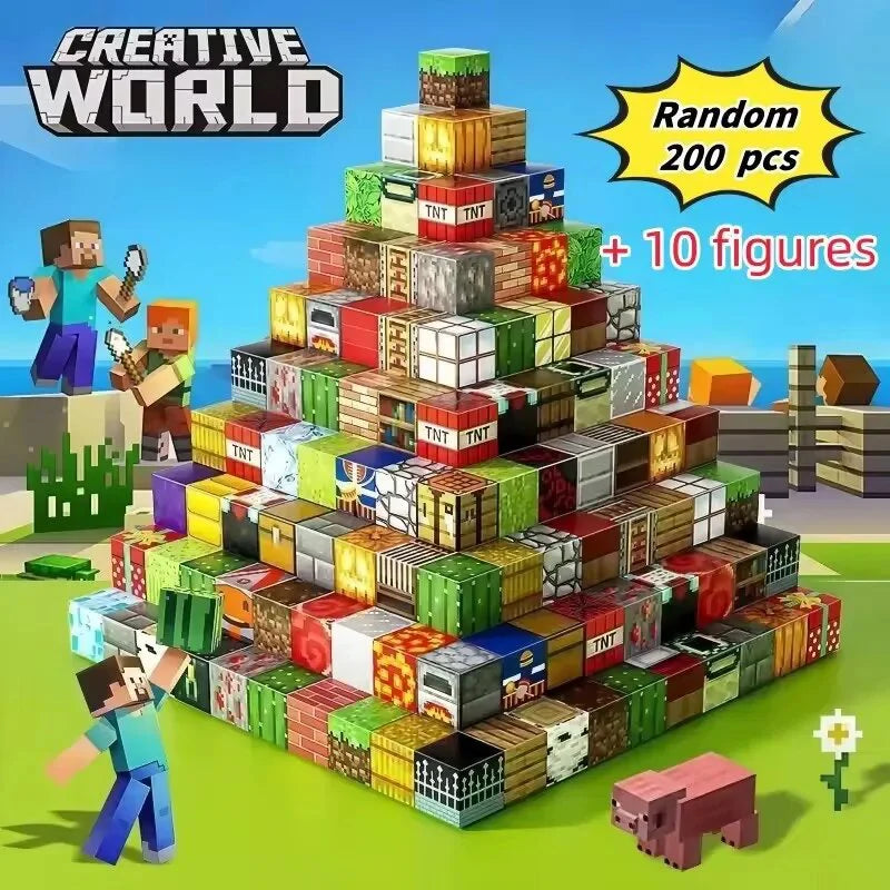 Magnetic Blocks Toy Build Mine Magnet World Set