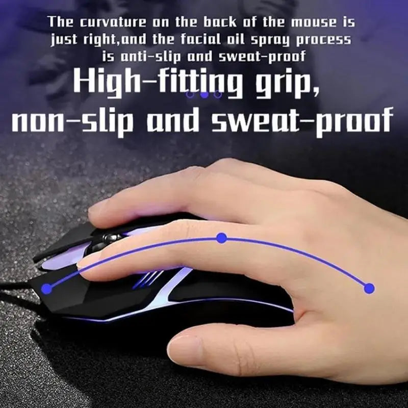 1 PC ITLY M01 Sports LED Luminous Backlit USB Wired Gaming Mouse