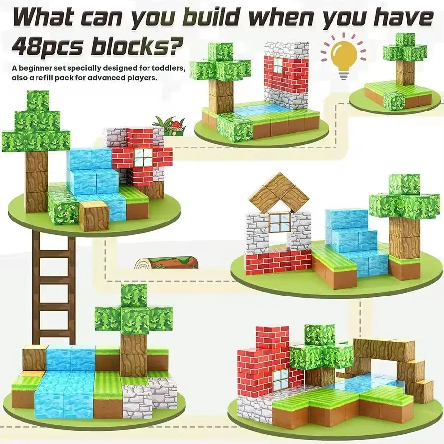 Magnetic Building Blocks Mine World