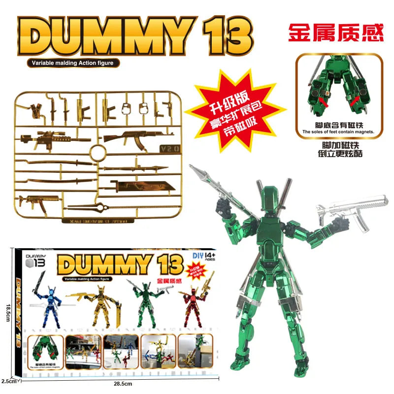 Electroplate Metallic Lucky 13 Doll Figure