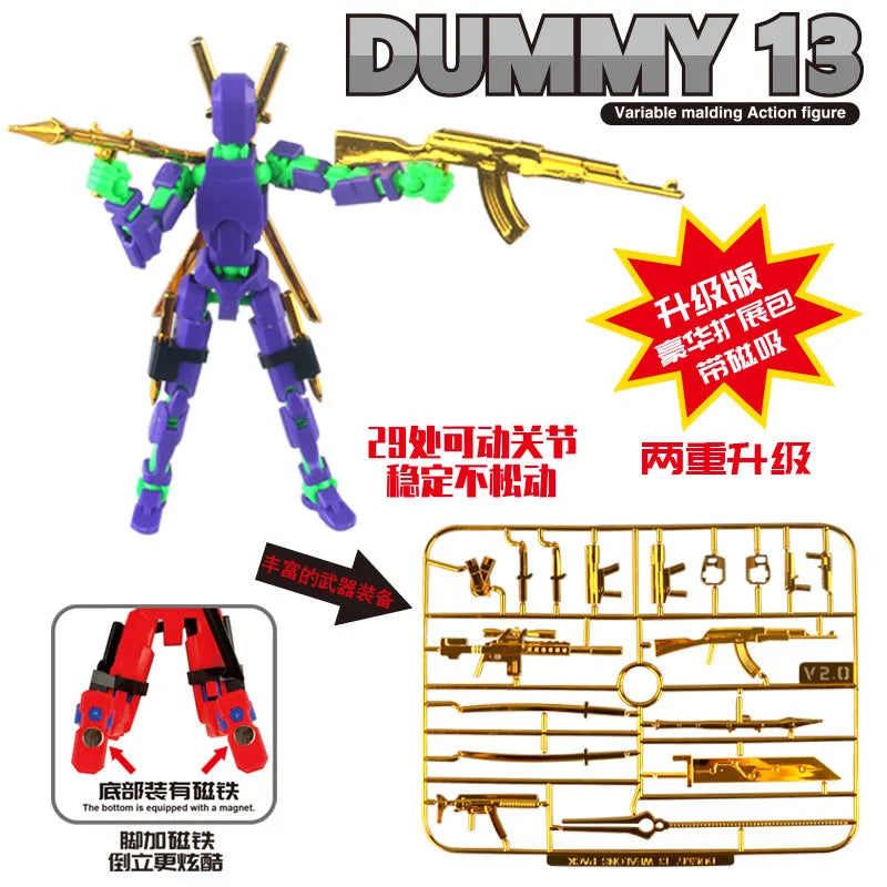 Electroplate Metallic Lucky 13 Doll Figure