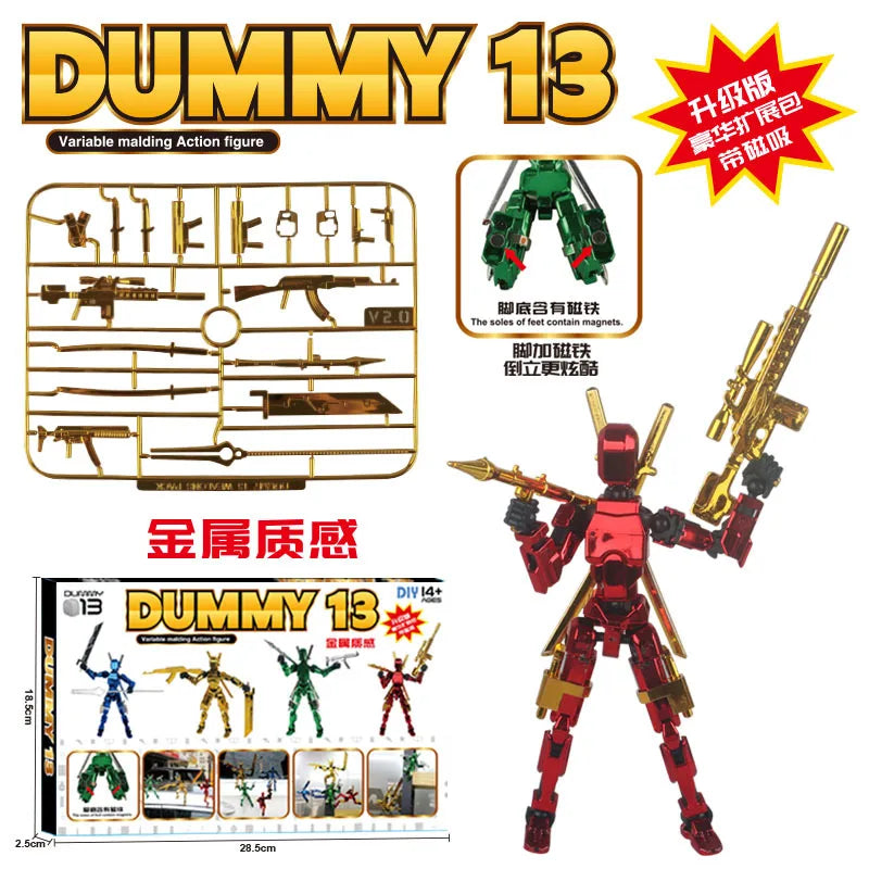 Electroplate Metallic Lucky 13 Doll Figure