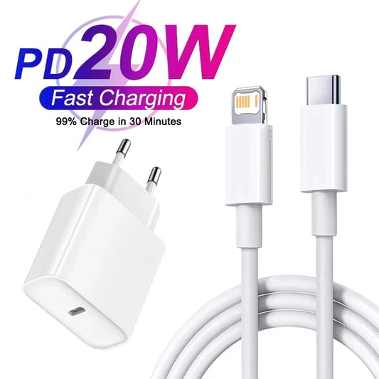 PD 20W Fast Charger For iPhone 14 13 12 11 Pro Max Mini 7 8 Plus XR