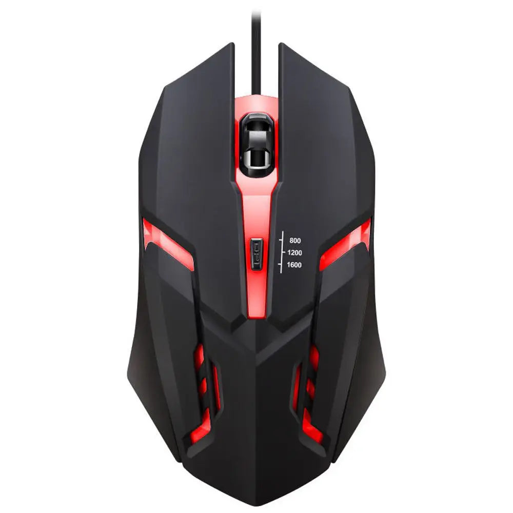 1 PC ITLY M01 Sports LED Luminous Backlit USB Wired Gaming Mouse