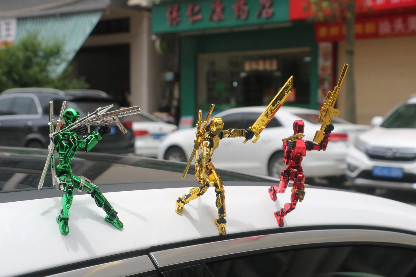 Electroplate Metallic Lucky 13 Doll Figure